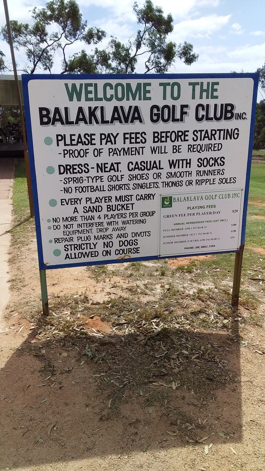 Balaklava Golf Club | 54 Golf Course Rd, Port Wakefield-Auburn Road, Balaklava SA 5461, Australia | Phone: (08) 8862 1594