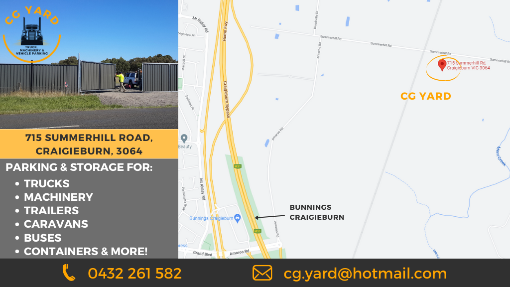 CG Yard | storage | 715 Summerhill Rd, Craigieburn VIC 3064, Australia | 0432261582 OR +61 432 261 582