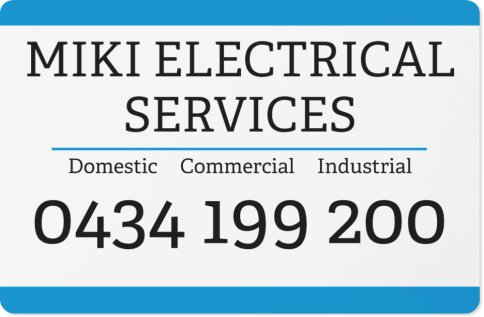 MIKI Electrical Services | electrician | 12 Azalea Cres, Calamvale QLD 4116, Australia | 0434199200 OR +61 434 199 200