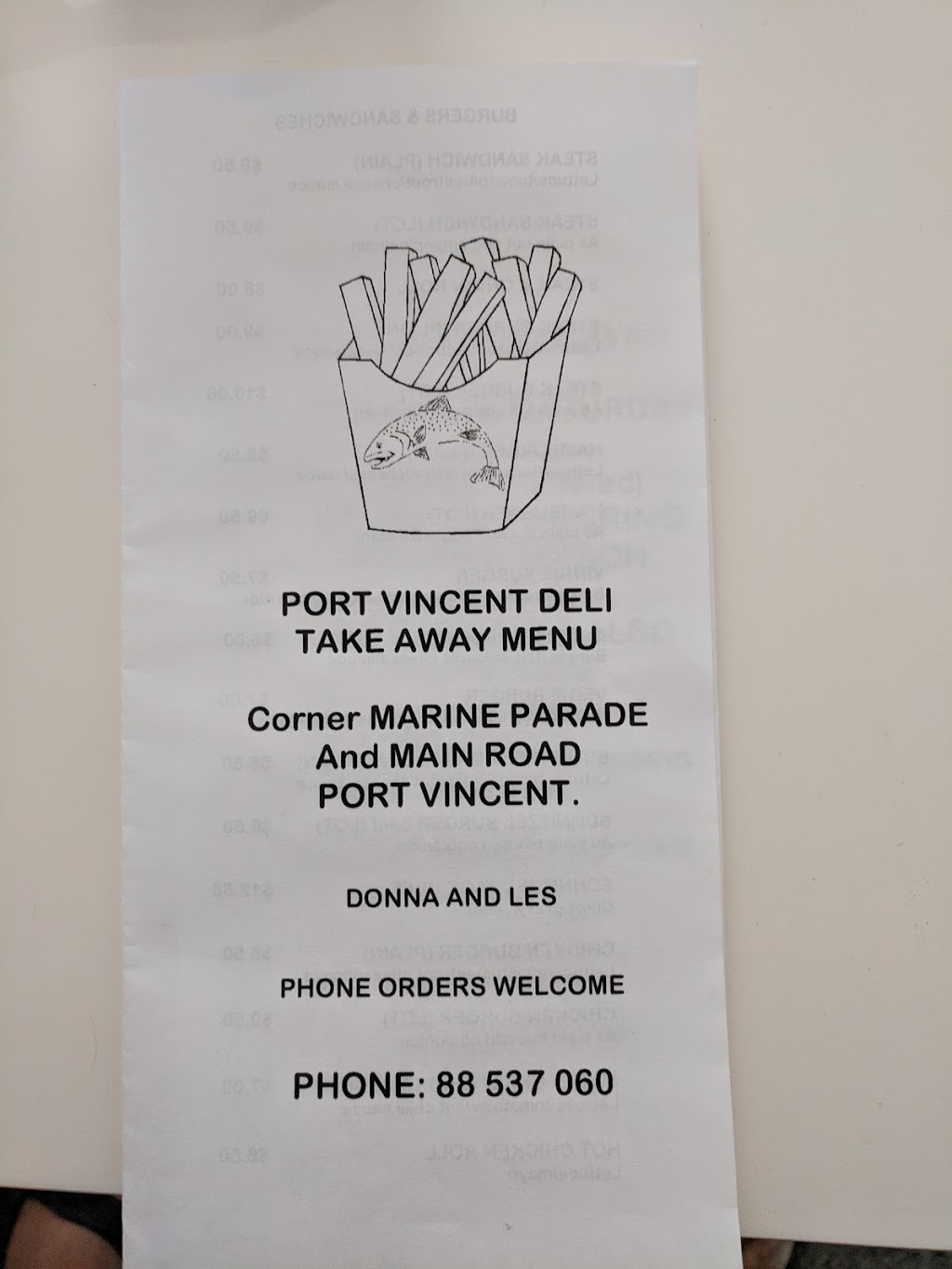 Port Vincent Deli & Takeaway | meal takeaway | 27 Marine Parade, Port Vincent SA 5581, Australia | 0888537060 OR +61 8 8853 7060