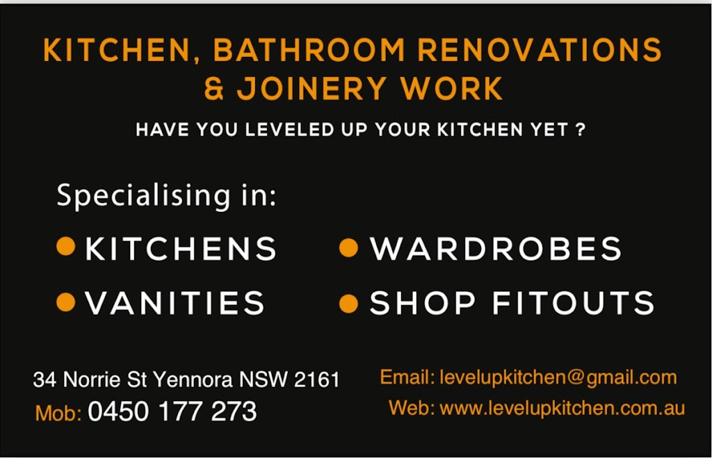 Level up kitchen | 34 Norrie St, Yennora NSW 2161, Australia | Phone: 0450 177 273