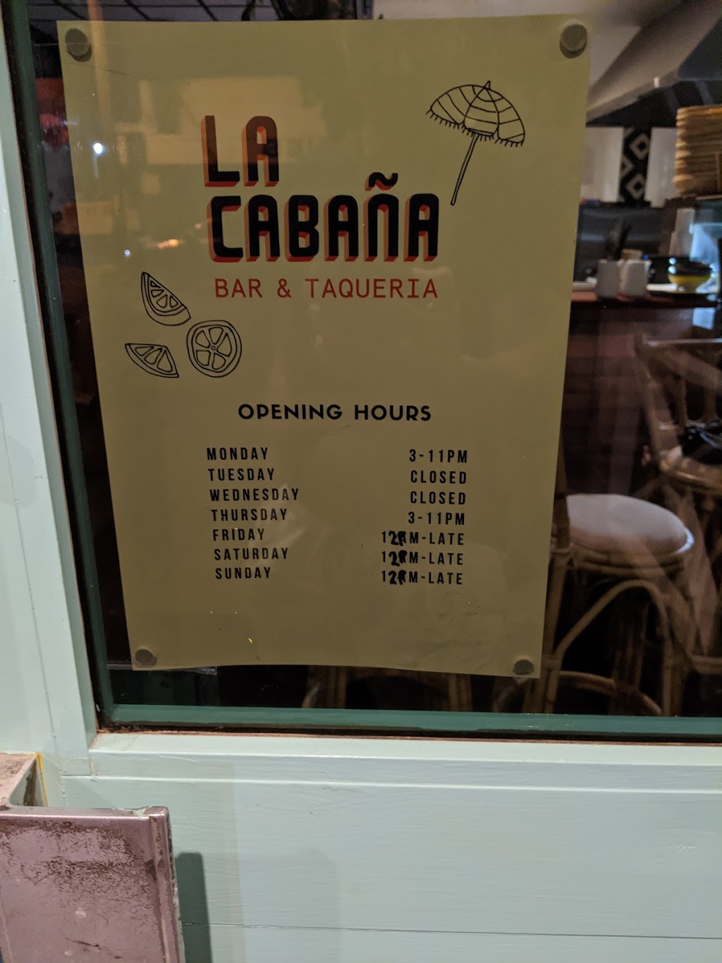 La Cabaña- Bar and Taqueria | 400 South Terrace, South Fremantle WA 6162, Australia