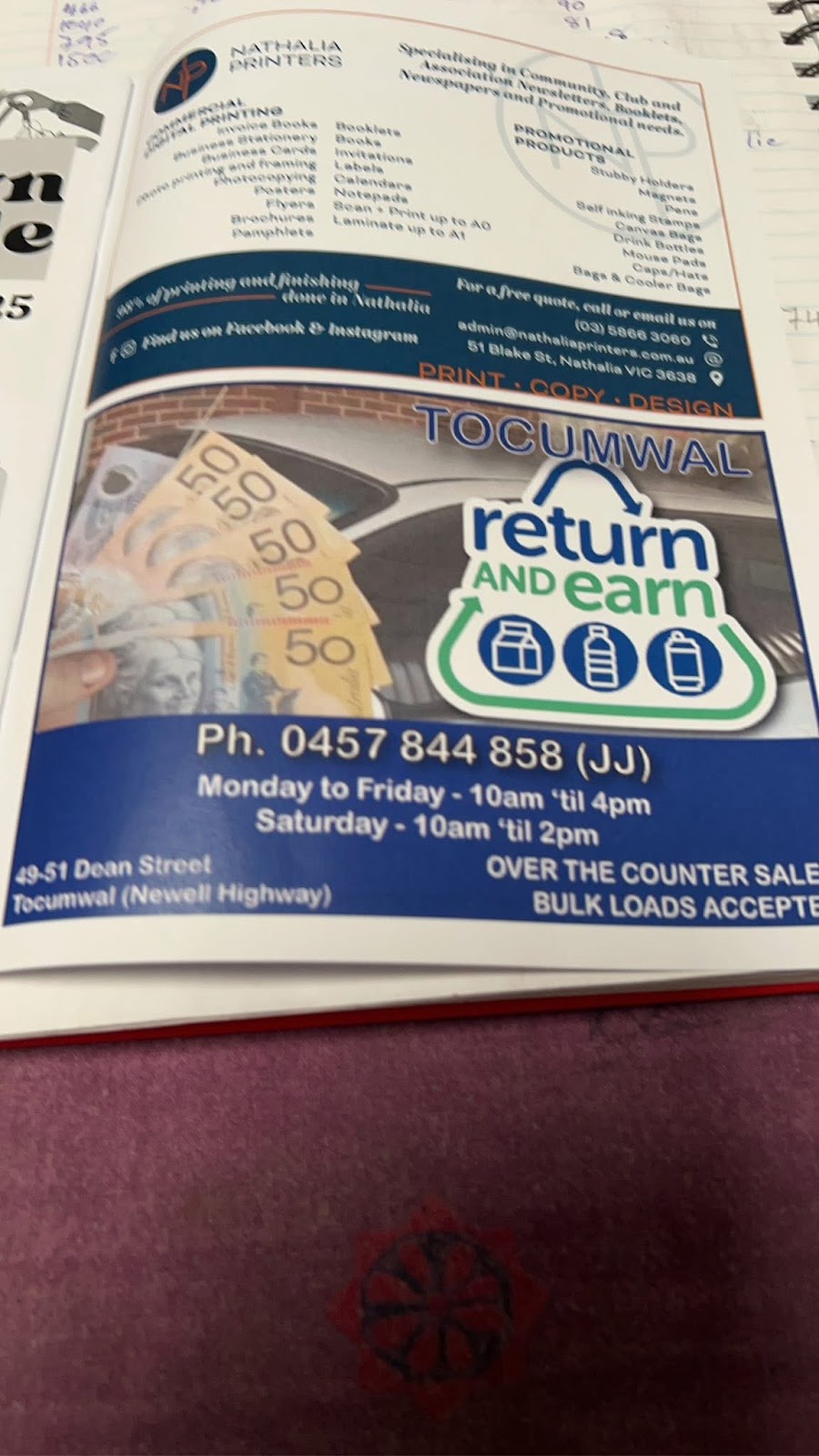 Tocumwal Return and Earn | 49 Dean St, Tocumwal NSW 2714, Australia | Phone: 0457 844 858