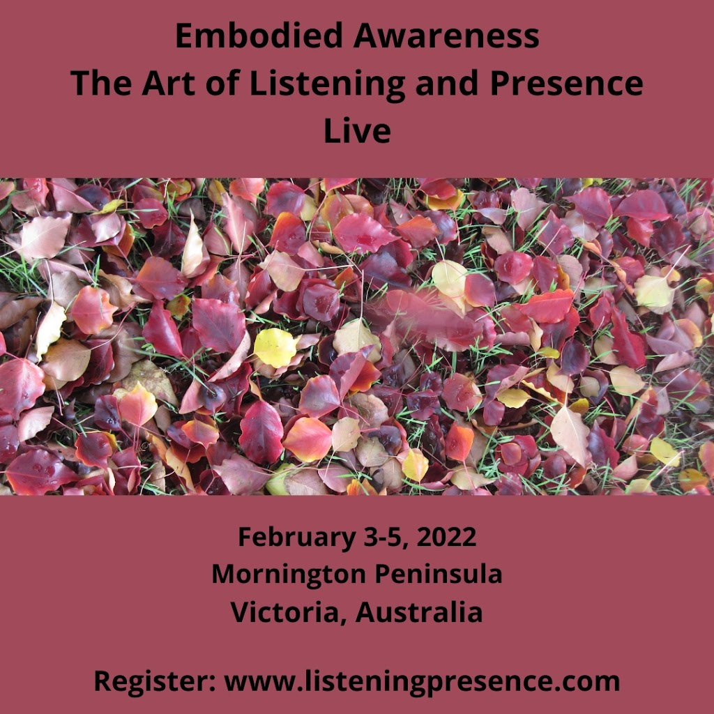 Embodied Awareness Courses | 2 Church St, Hahndorf SA 5245, Australia | Phone: 0419 989 211