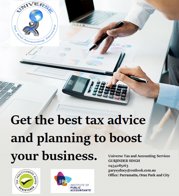 Universe Tax and Accounting Services | accounting | 159 Holden Dr, Oran Park NSW 2570, Australia | 0434285163 OR +61 434 285 163