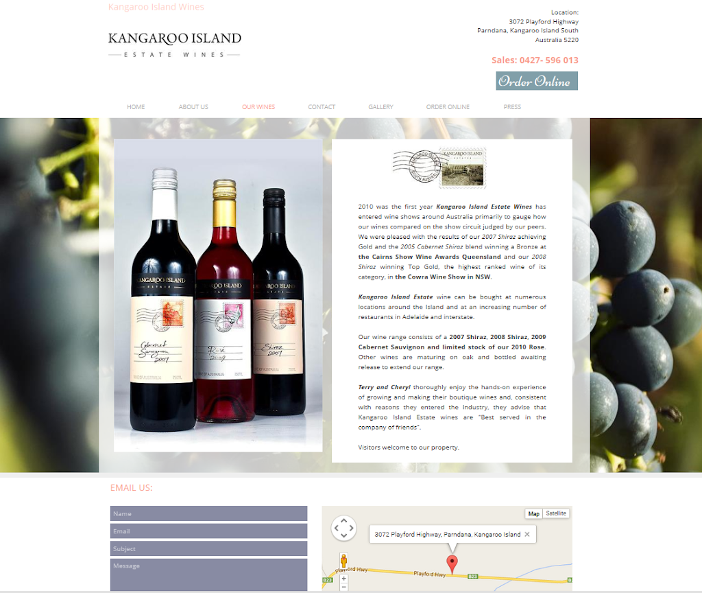 Kangaroo Island Estate Wines | food | 3072 Playford Hwy, Parndana SA 5220, Australia | 0438877516 OR +61 438 877 516