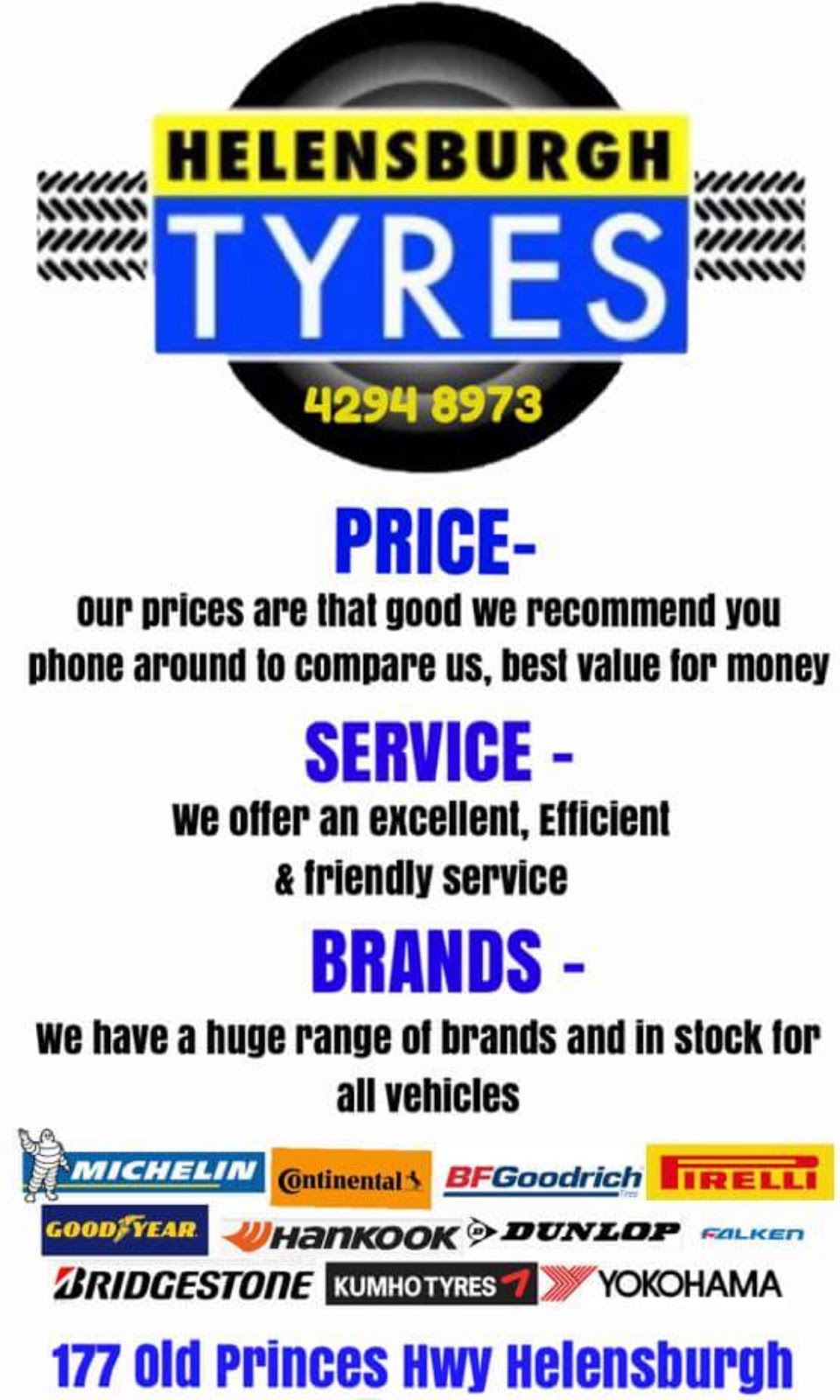 Helensburgh Tyres | car repair | 177 Old Princes Hwy, Helensburgh NSW 2508, Australia | 0242948973 OR +61 2 4294 8973