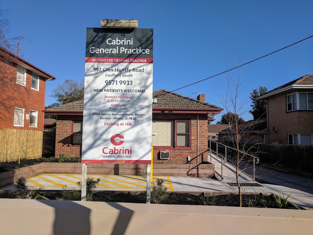 Cabrini General Practice | doctor | 992 Glen Huntly Rd, Caulfield South VIC 3162, Australia | 0395719933 OR +61 3 9571 9933