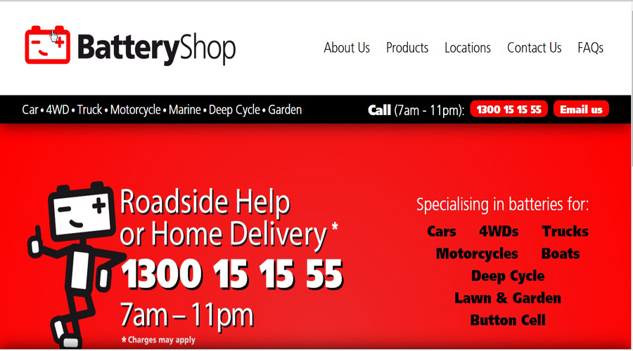 Battery Shop Claremont | 10 Main Rd, Claremont TAS 7011, Australia | Phone: (03) 6249 8400