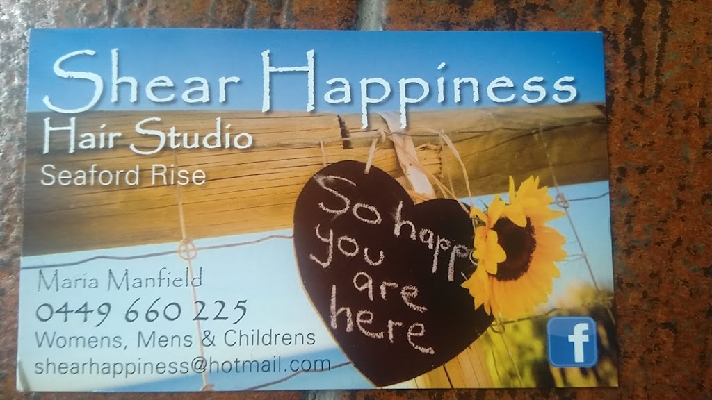 Shear Happiness Hair Studio | hair care | 1 Barbary Way, Seaford Rise SA 5169, Australia | 0449660225 OR +61 449 660 225