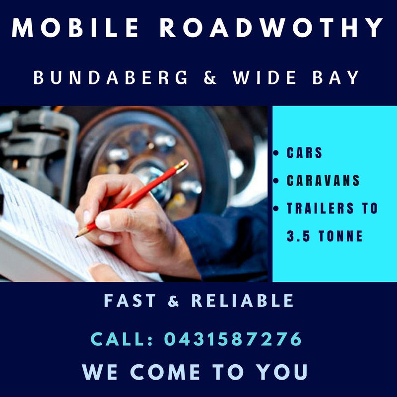 Independent Roadworthy Bundaberg |  | 70 Rasmussens Rd, Avondale QLD 4670, Australia | 0431587276 OR +61 431 587 276