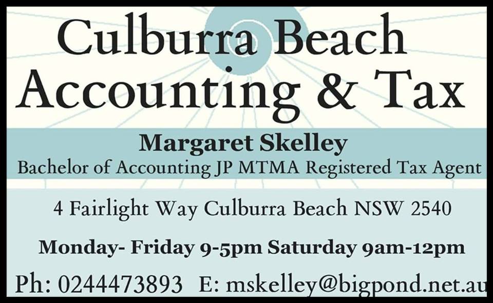 Culburra Beach Accounting and Tax | accounting | 4 Fairlight Way, Culburra Beach NSW 2540, Australia | 0244473893 OR +61 2 4447 3893