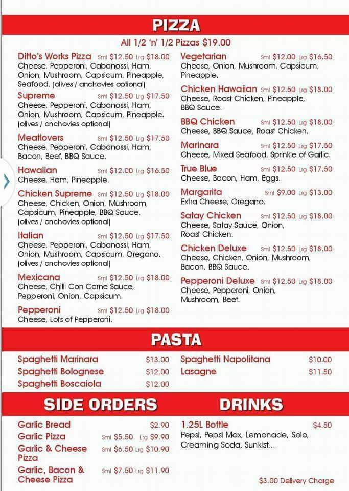 Dittos Pizza & Pasta | meal takeaway | 327 Main Rd, Toukley NSW 2263, Australia | 0243972200 OR +61 2 4397 2200