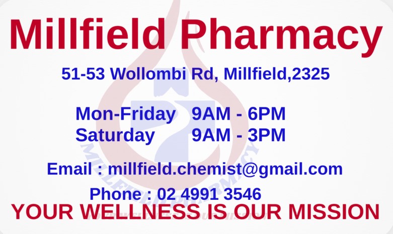 Millfield Pharmacy | 51-53 Wollombi Rd, Millfield NSW 2325, Australia | Phone: (02) 4991 3546