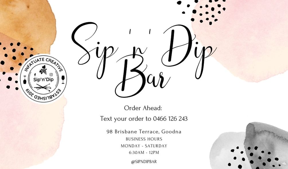 Sip n Dip Coffee Bar | 98 Brisbane Terrace, Goodna QLD 4300, Australia | Phone: 0466 126 243