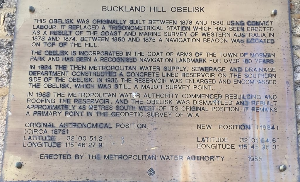 Buckland Hill Obelisk | park | LOT 436 Boundary Rd, Mosman Park WA 6012, Australia