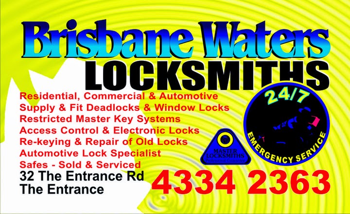 Brisbane Waters Locksmith Pty Ltd | 25 Waratah St, Bateau Bay NSW 2261, Australia | Phone: (02) 4334 2363 Brisbane Waters Locksmith Pty Ltd | 25 Waratah St, Bateau Bay NSW 2261, Australia | Phone: (02) 4334 2363