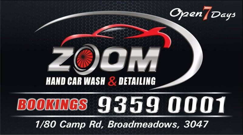 Zoom Hand CarWash & Detailing Café | car wash | 80 Camp Rd, Broadmeadows VIC 3047, Australia | 0393590001 OR +61 3 9359 0001