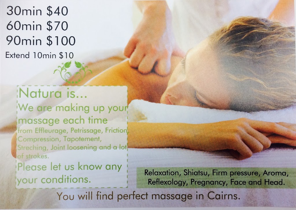 Natura massage salon ナチュラマッサージサロン | Australia, Queensland, Cairns City, Lake St, F11 The Conservatory | Phone: (07) 4000 4892