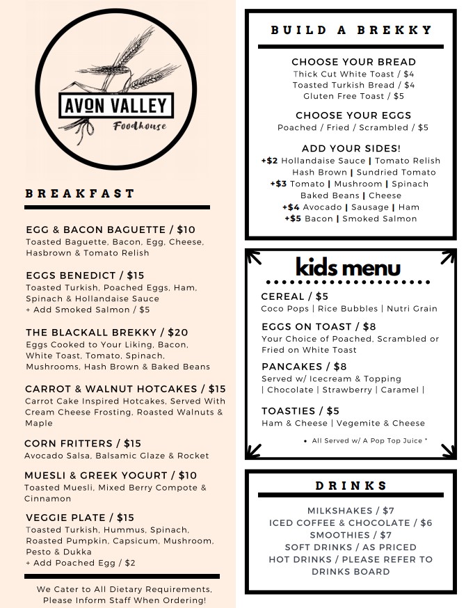 Avon Valley Foodhouse | cafe | 39-41 Tyers St, Stratford VIC 3862, Australia | 0351675788 OR +61 3 5167 5788