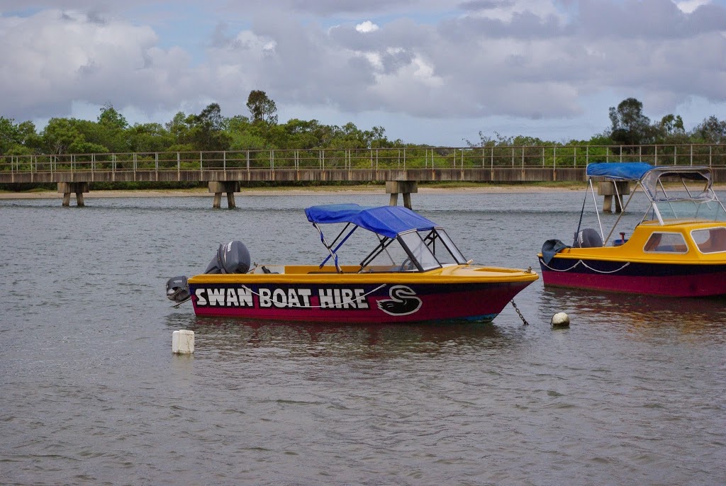Swan Boat Hire | store | Hire Truck parked beside the picnic/bbq table, 70 Bradman Ave, Maroochydore QLD 4558, Australia | 0754437225 OR +61 7 5443 7225