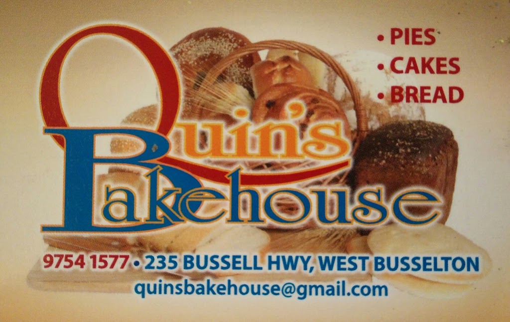 Quins Bakehouse | bakery | 235 Bussell Hwy, West Busselton WA 6280, Australia | 0897541577 OR +61 8 9754 1577