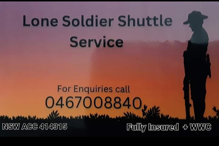 Lone Soldier Shuttle Service | Ellen Ave, Singleton NSW 2330, Australia | Phone: 0467 008 840