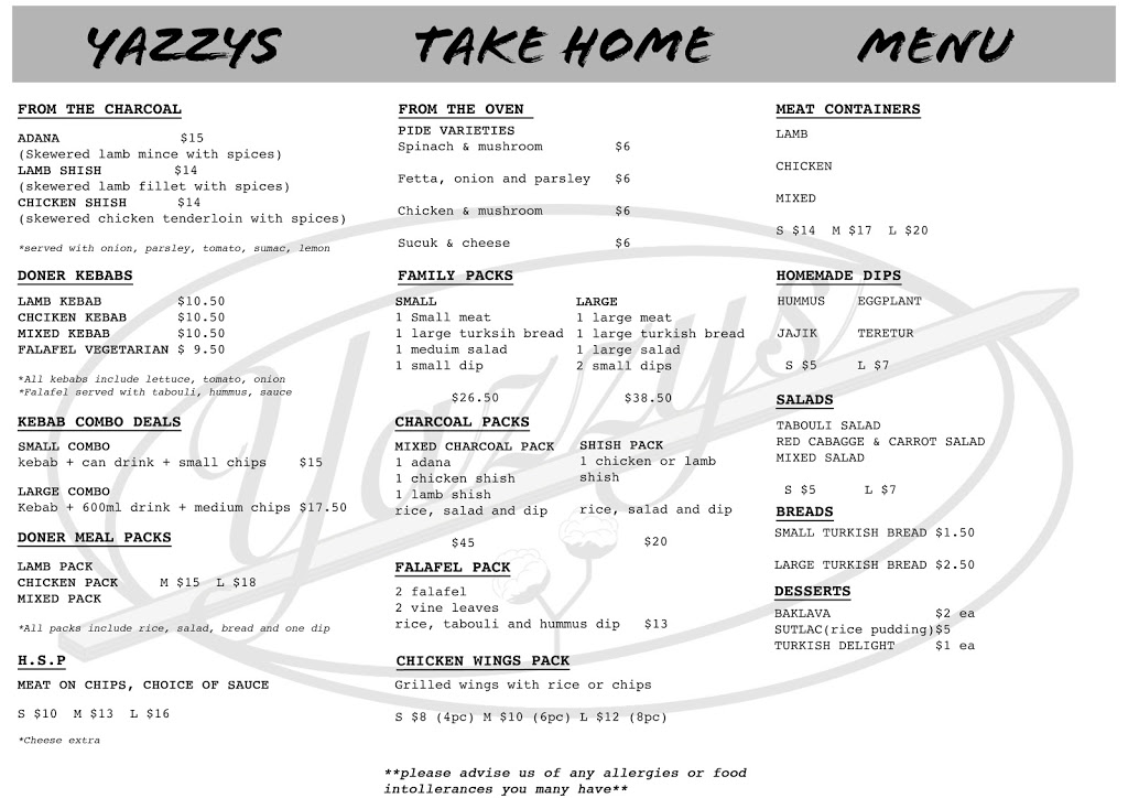 Yazzys turkish kitchen | meal takeaway | 169 Sladen St, Cranbourne VIC 3977, Australia | 0359988820 OR +61 3 5998 8820