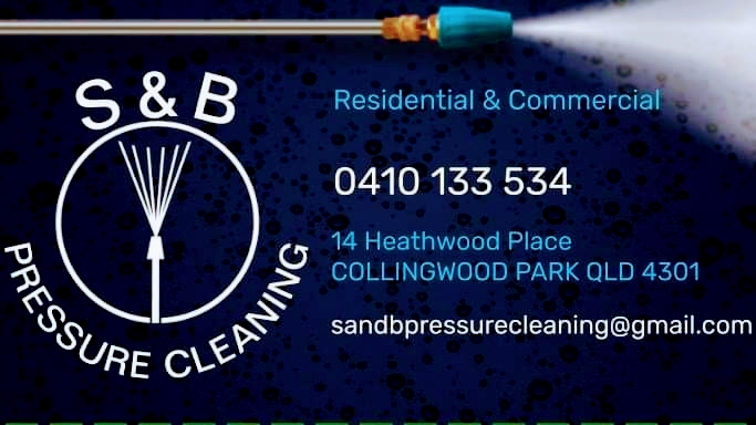 S & B Pressure Cleaning |  | 14 Heathwood Pl, Collingwood Park QLD 4301, Australia | 0410133534 OR +61 410 133 534