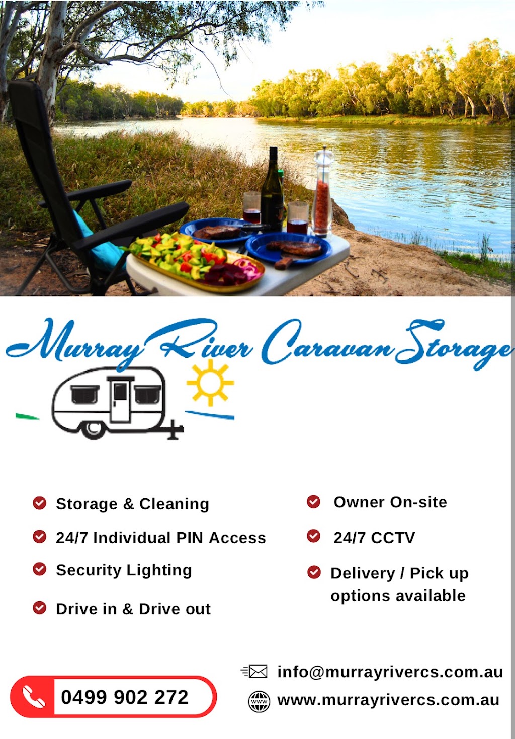 Murray River Caravan Storage & Boats | 318 Starrets Rd, Yalca VIC 3637, Australia | Phone: 0499 902 272