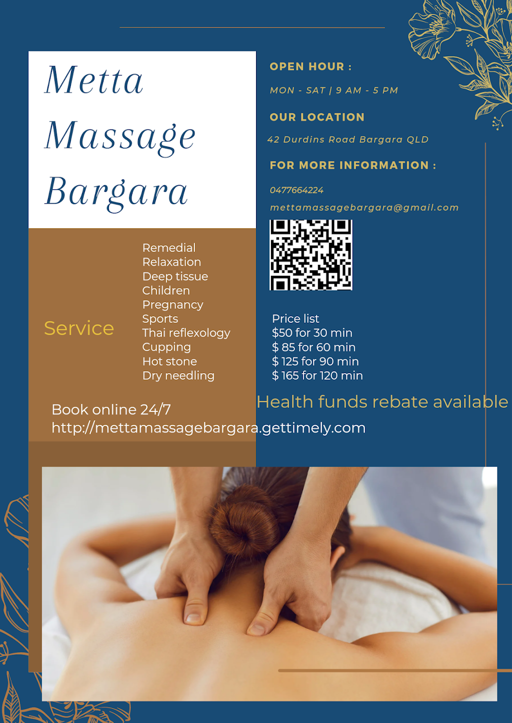 Metta massage Bargara | 42 Durdins Rd, Bargara QLD 4670, Australia | Phone: 0477 664 224