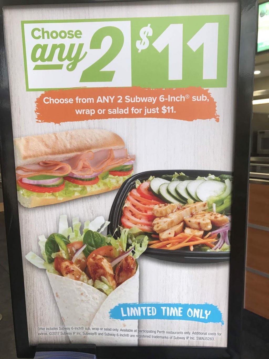 Subway | restaurant | 9/2 Captiva Approach, Butler WA 6036, Australia | 0895625322 OR +61 8 9562 5322