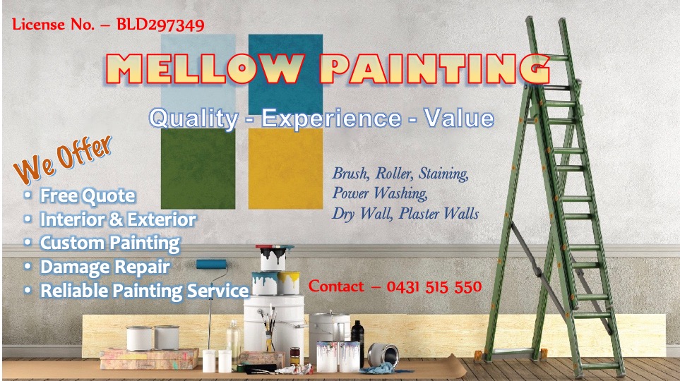 Mellow Painting | 78 Fosters Rd, Hillcrest SA 5086, Australia | Phone: 0431 515 550