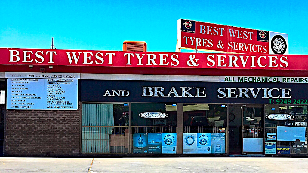 Best West Tyre & Services | car repair | 3/492 Alexander Dr, Malaga WA 6090, Australia | 0892492422 OR +61 8 9249 2422
