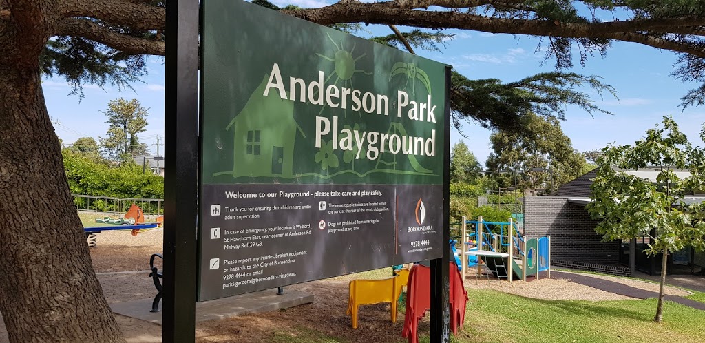 Playground At Anderson Park, Hawthorn East |  | Hawthorn East VIC 3123, Australia | 0392784444 OR +61 3 9278 4444