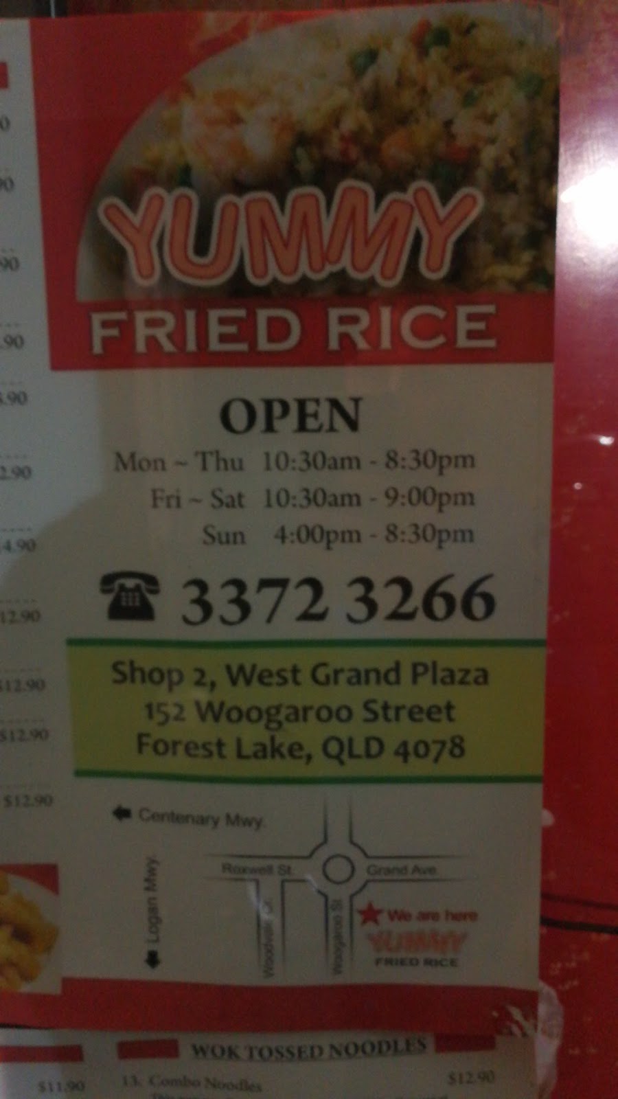 Yummy Fried Rice | 152 Woogaroo St, Forest Lake QLD 4078, Australia | Phone: (07) 3372 3266