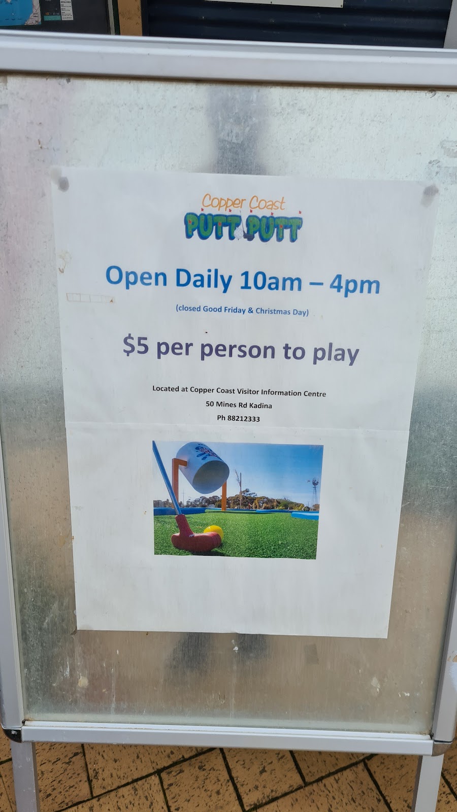 Copper Coast Putt Putt | park | 50 Mines Rd, Matta Flat SA 5554, Australia | 0888212333 OR +61 8 8821 2333