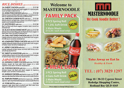 Master Noodle | restaurant | Shop 10/30-32 Cypress St, Redland Bay QLD 4165, Australia | 0738291297 OR +61 7 3829 1297