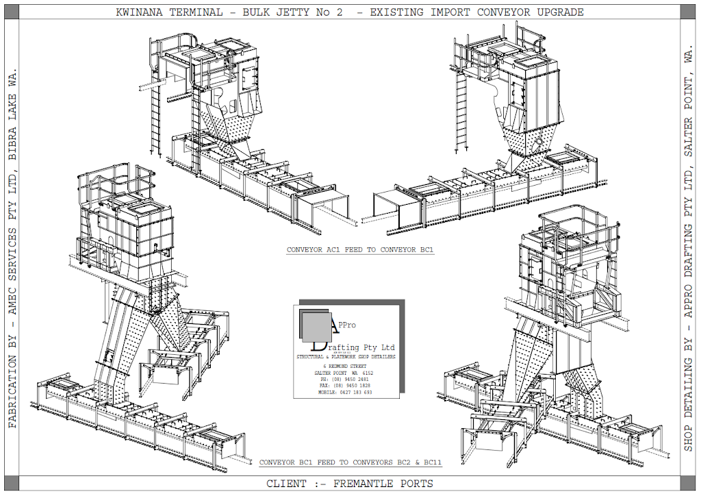 Appro Drafting PTY Ltd. |  | 6 Redmond St, Salter Point WA 6152, Australia | 0894502481 OR +61 8 9450 2481