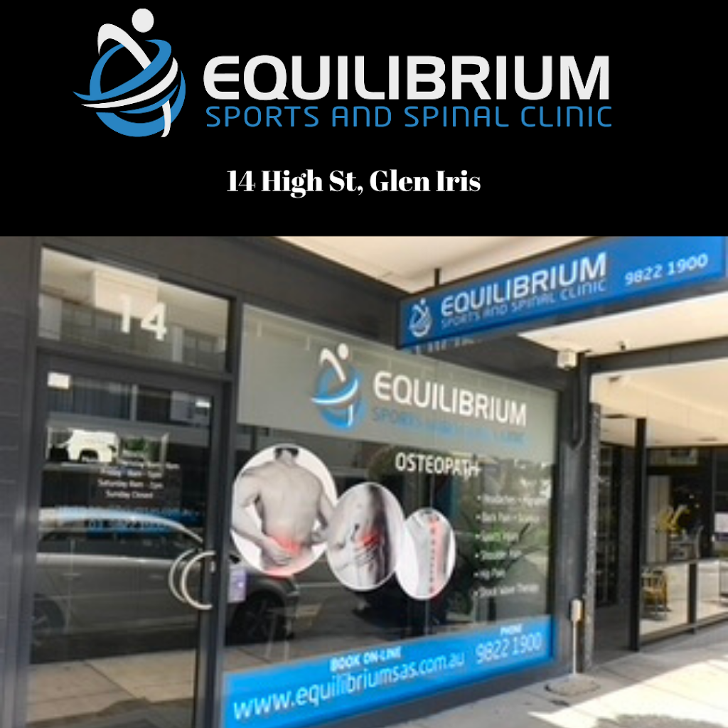 Equilibrium Sports & Spinal Clinic: Glen Iris Osteopath, Pain & (14 High St) Opening Hours