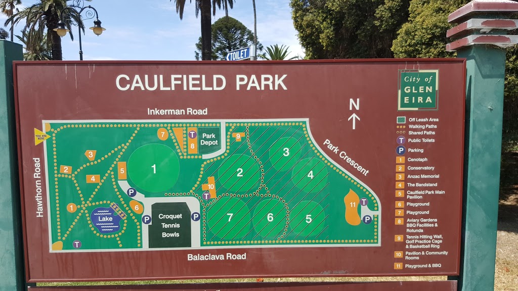 Caulfield Park | park | 280 Balaclava Rd, Caulfield North VIC 3162, Australia | 0395243333 OR +61 3 9524 3333