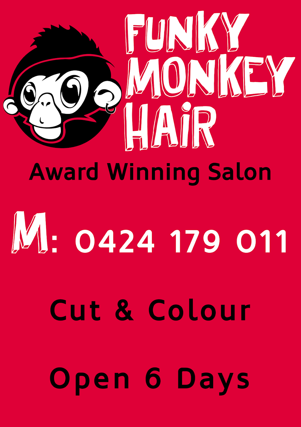 funky monkey hair | Level One/860 Old Cleveland Rd, Carina QLD 4152, Australia | Phone: 0424 179 011