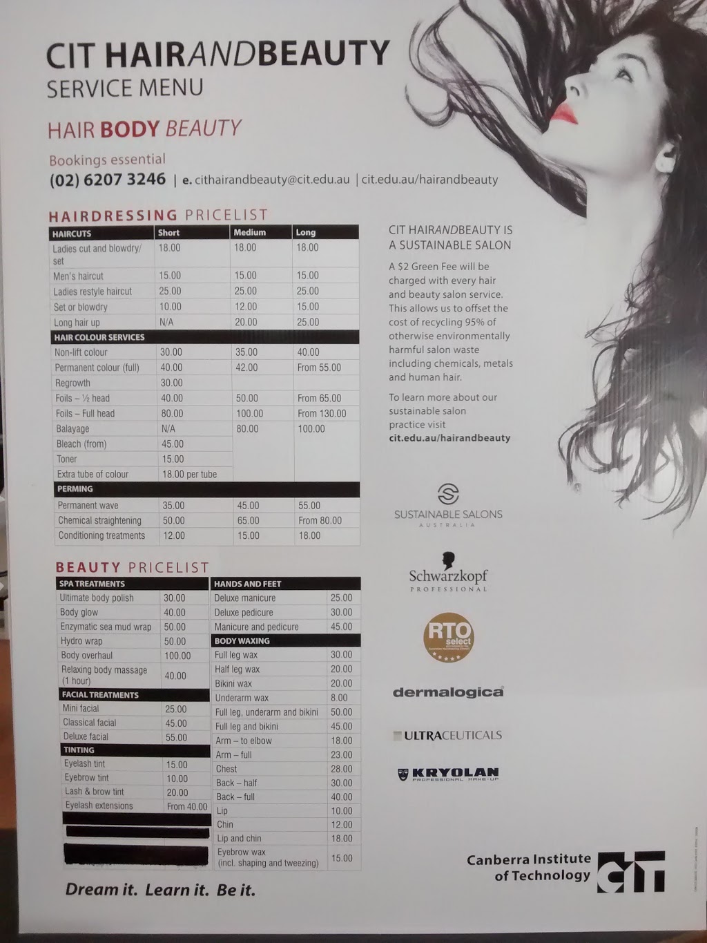 CIT Hair And Beauty | hair care | Block C/37 Constitution Ave, Reid ACT 2612, Australia | 0262073246 OR +61 2 6207 3246
