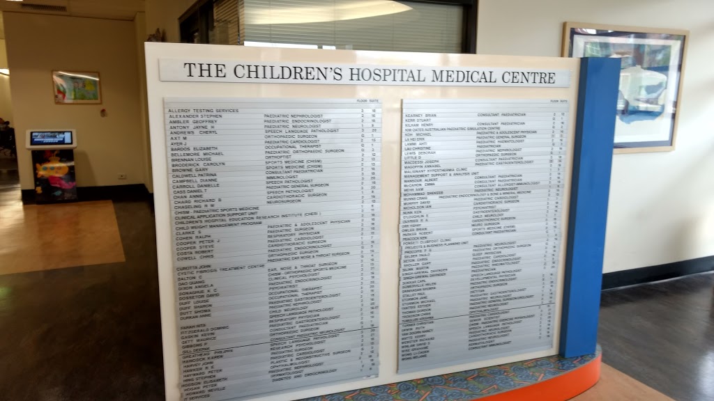 Children’s Hospital Medical Centre | Hawkesbury Road and, Hainsworth St, Westmead NSW 2145, Australia | Phone: (02) 9845 0000