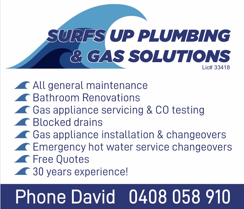 Surfs Up Plumbing & Gas Solutions | plumber | 10 Gumbowie Ave, Clifton Springs VIC 3222, Australia | 0408058910 OR +61 408 058 910