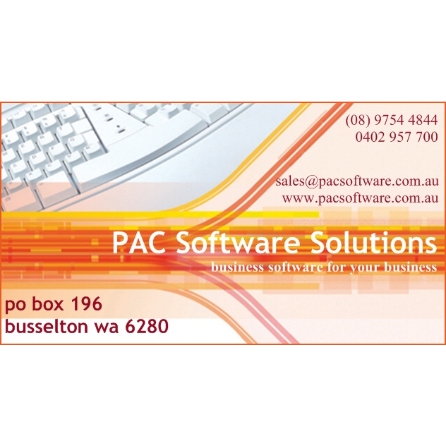 PAC Software Solutions | 21 Lancaster Dr, Busselton WA 6280, Australia | Phone: 0402 957 700
