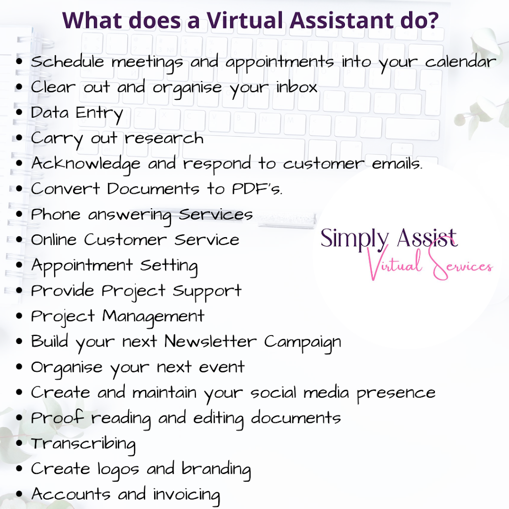 Simply Assist Virtual Services | 39 Corymbia Way, Banksia Beach QLD 4507, Australia | Phone: 0432 182 548