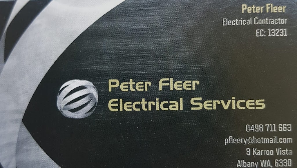 Peter Fleer Electrical Services | electrician | Karroo Vista, Bayonet Head WA 6330, Australia | 0498711663 OR +61 498 711 663