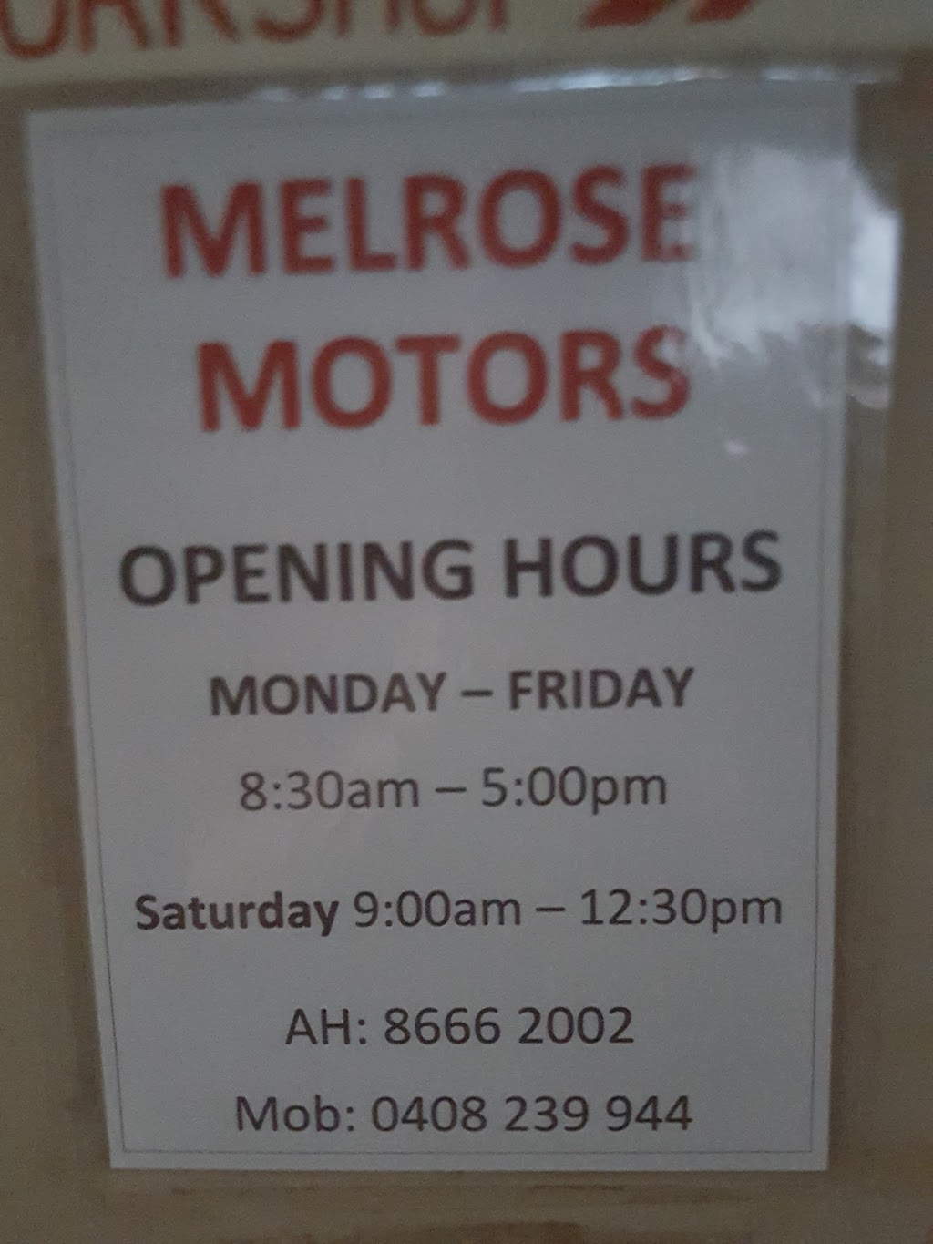 Melrose Motors | car repair | 16 Stuart St, Melrose SA 5483, Australia | 0886662017 OR +61 8 8666 2017