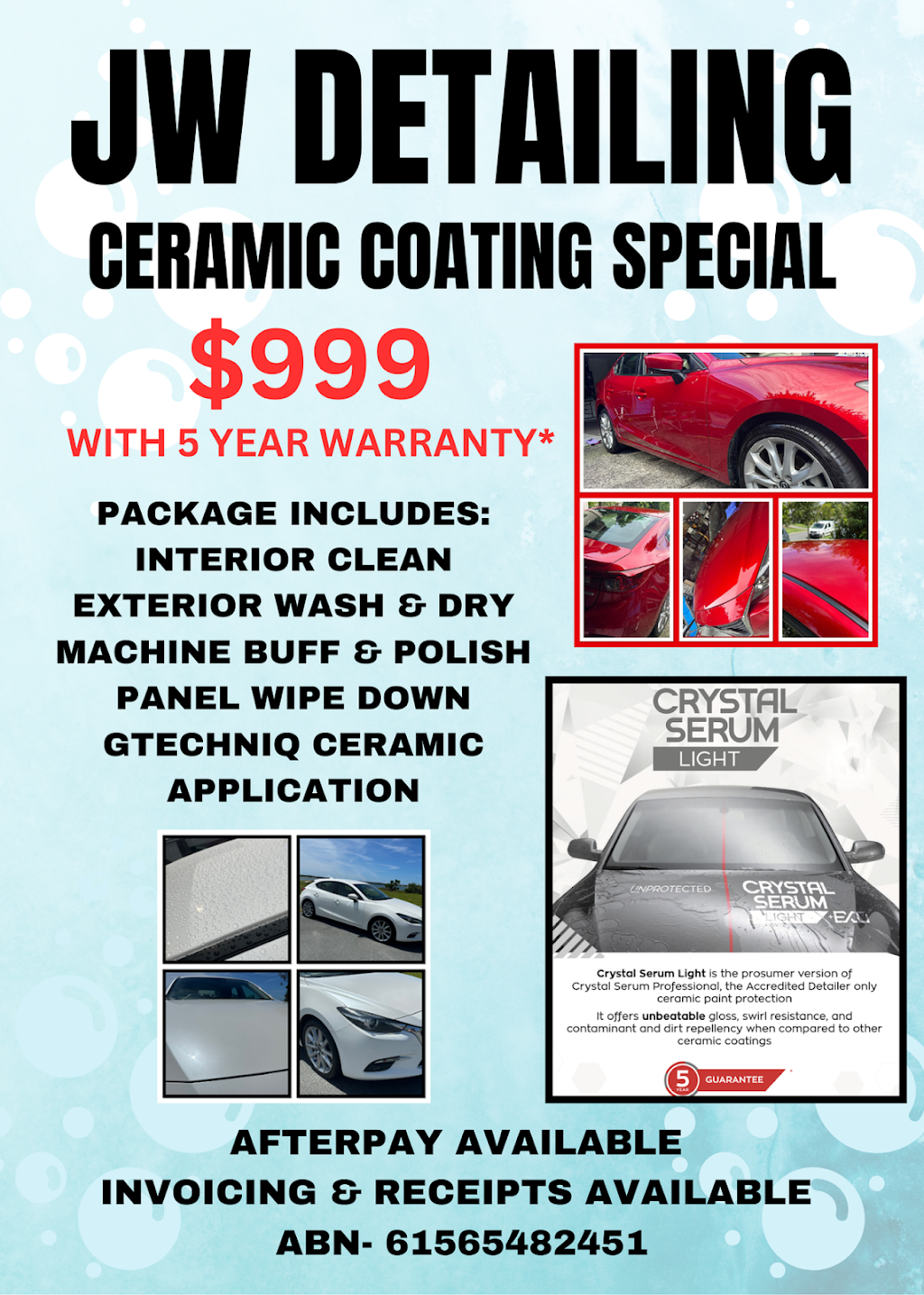 JW Detailing | Percy Earl Cres, Pimpama QLD 4209, Australia | Phone: 0412 814 160